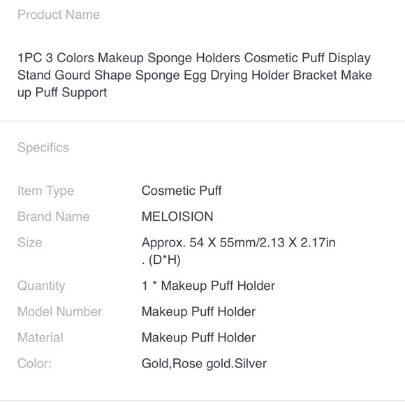 Make up sponge holder Rose gold - Picture 4 of 4